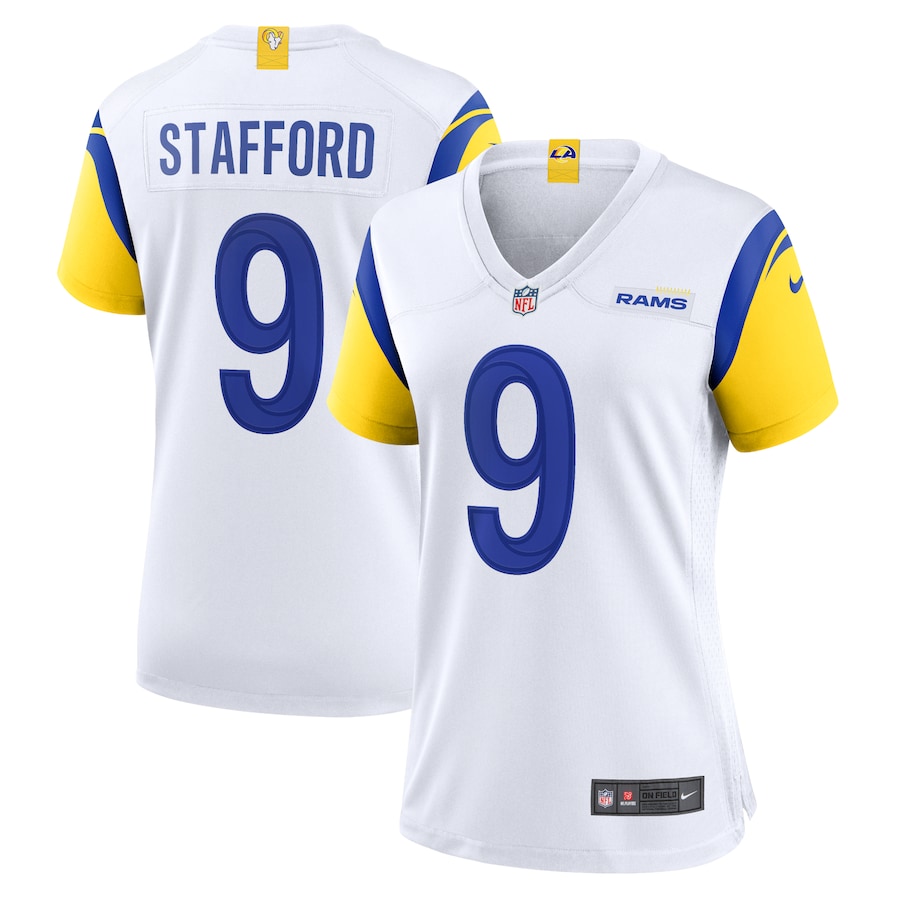 Matthew Stafford Los Angeles Rams Nike Women's Player Jersey - White thumbnail 2