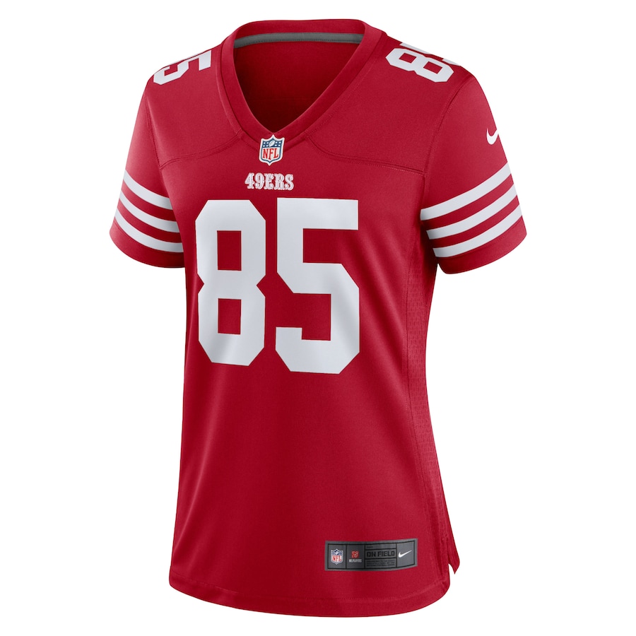 George Kittle San Francisco 49ers Nike Women's Team Game Player Jersey - Scarlet thumbnail 3