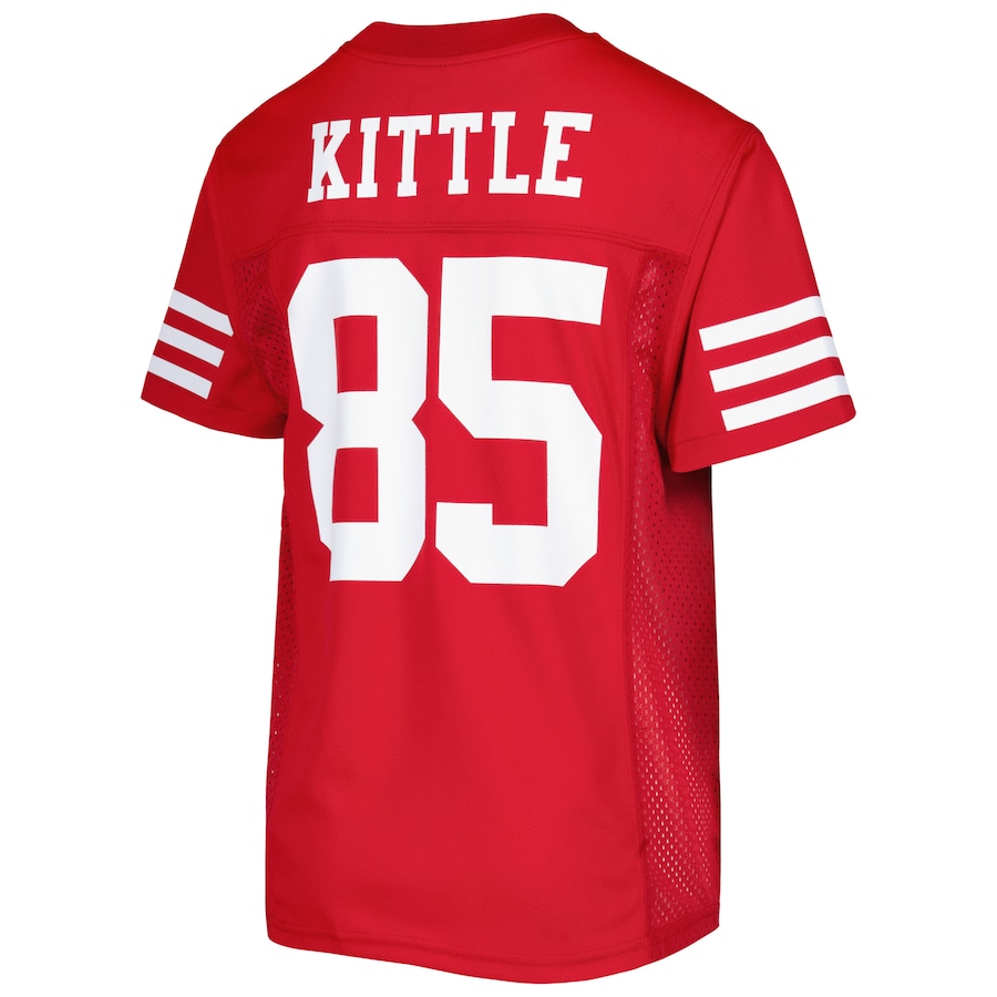 George Kittle San Francisco 49ers Youth Replica Jersey - Scarlet thumbnail 4