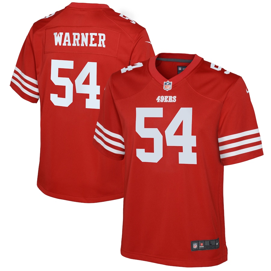 Fred Warner San Francisco 49ers Nike Youth Game Jersey - Scarlet thumbnail 2