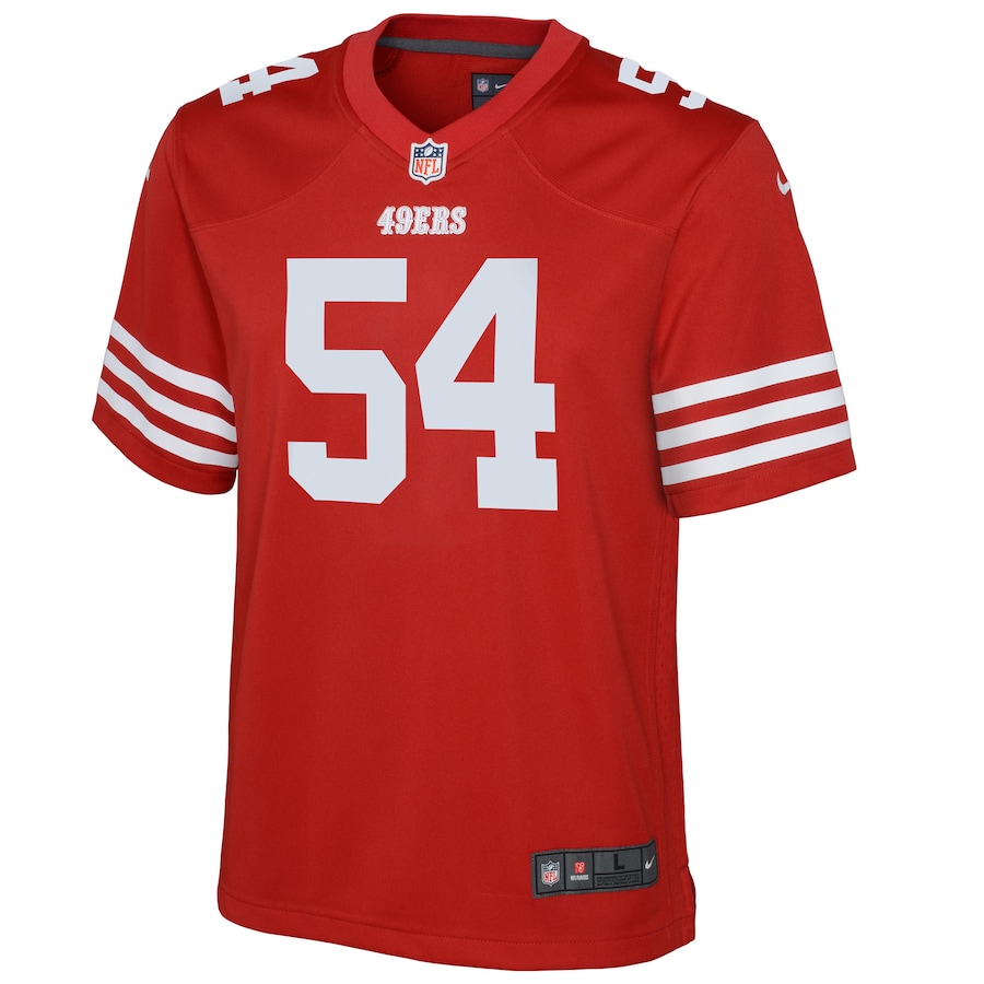 Fred Warner San Francisco 49ers Nike Youth Game Jersey - Scarlet thumbnail 3