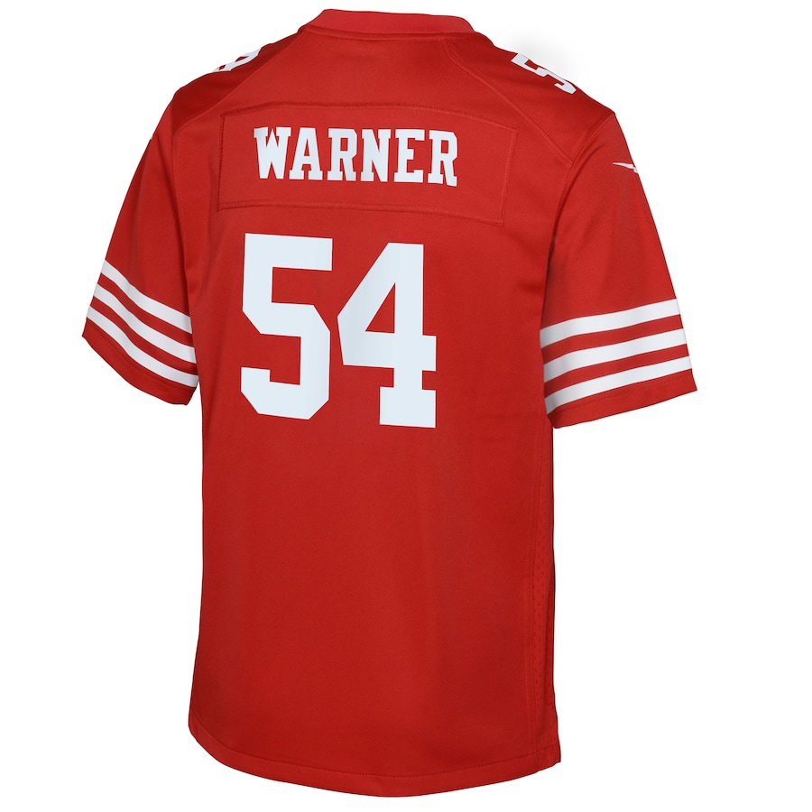 Fred Warner San Francisco 49ers Nike Youth Game Jersey - Scarlet thumbnail 4