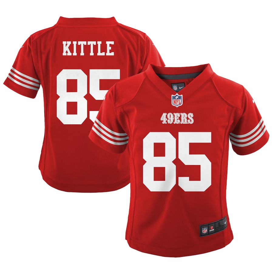 George Kittle San Francisco 49ers Nike Preschool Game Jersey - Scarlet thumbnail 2
