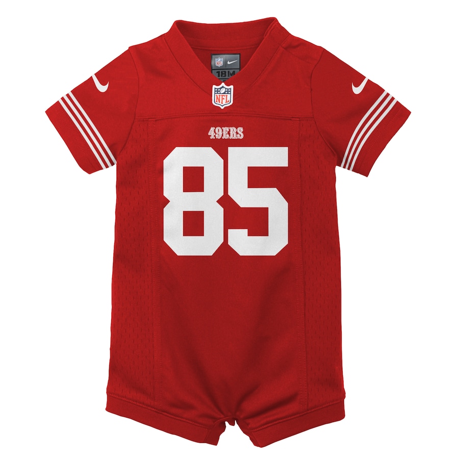 George Kittle San Francisco 49ers Nike Newborn Romper Game Jersey - Scarlet thumbnail 3