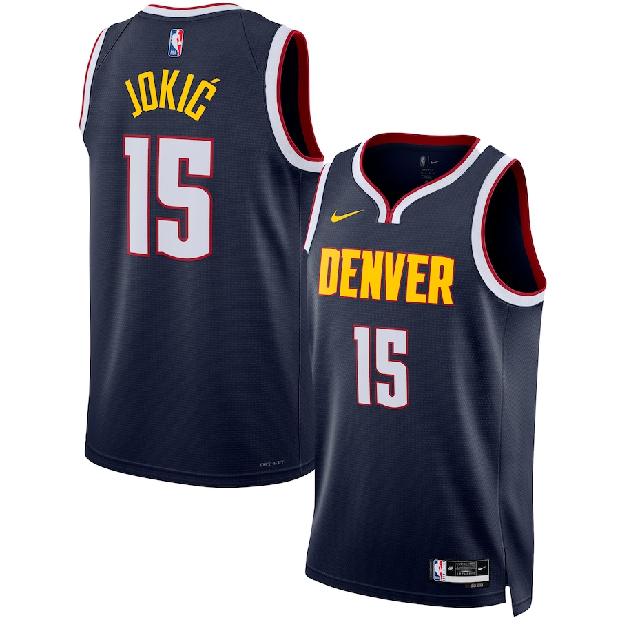 Nikola Jokic Denver Nuggets Nike Unisex Swingman Jersey - Icon Edition - Navy thumbnail 2