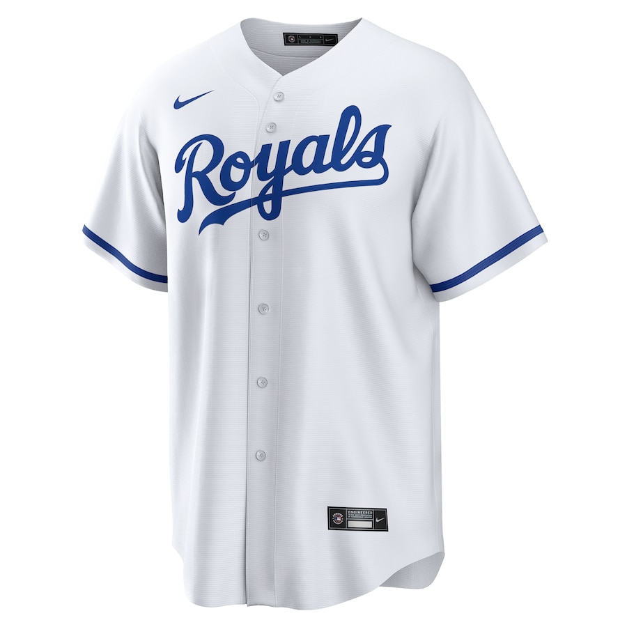 Kansas City Royals Nike Replica Custom Jersey - White thumbnail 3