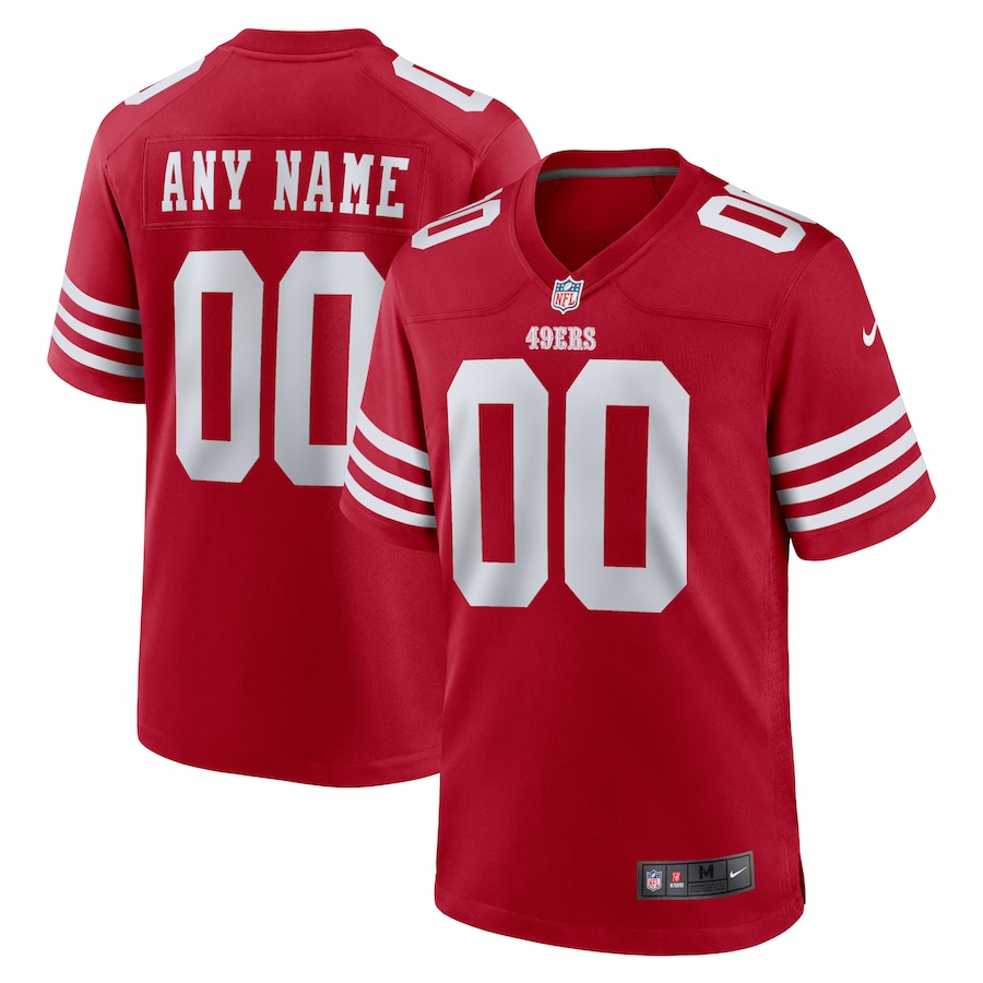 San Francisco 49ers Nike Youth Game Custom Jersey - Scarlet thumbnail 2
