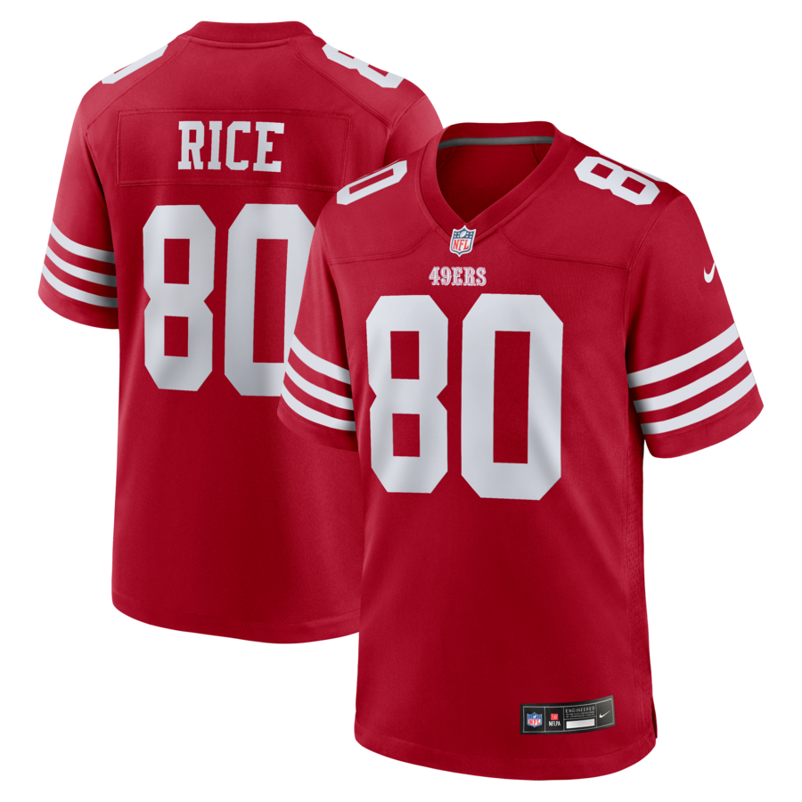 Jerry Rice San Francisco 49ers Nike Retired Team Player Game Jersey - Scarlet