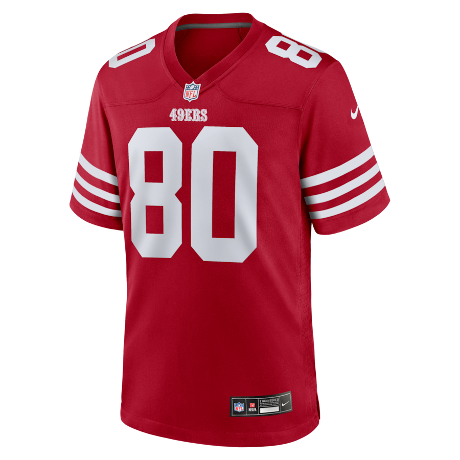 Jerry Rice San Francisco 49ers Nike Retired Team Player Game Jersey - Scarlet thumbnail 3