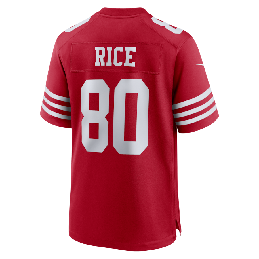 Jerry Rice San Francisco 49ers Nike Retired Team Player Game Jersey - Scarlet thumbnail 4