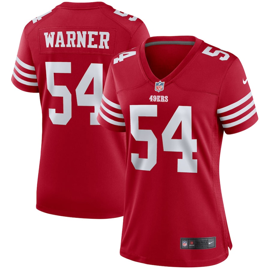 Fred Warner San Francisco 49ers Nike Women's Player Jersey - Scarlet thumbnail 2