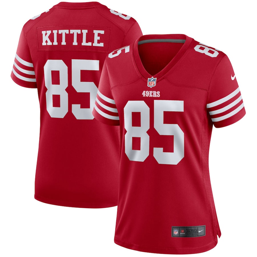 George Kittle San Francisco 49ers Nike Women's Player Jersey - Scarlet thumbnail 2