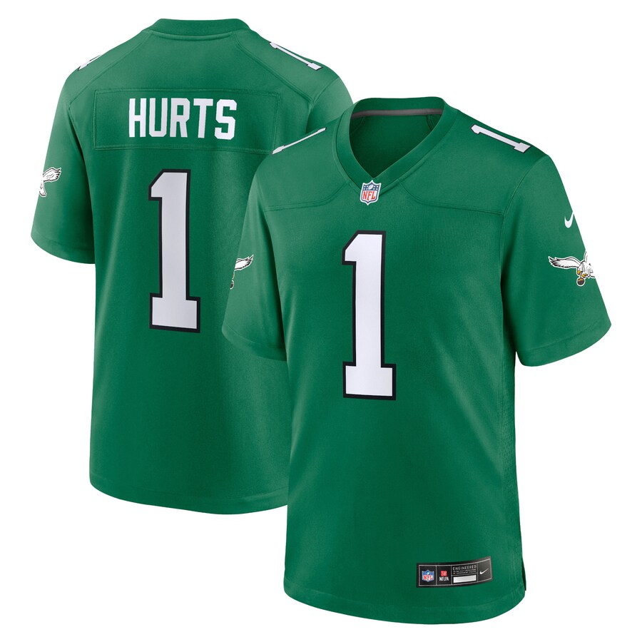 Jalen Hurts Philadelphia Eagles Nike Youth Game Jersey - Kelly Green thumbnail 1