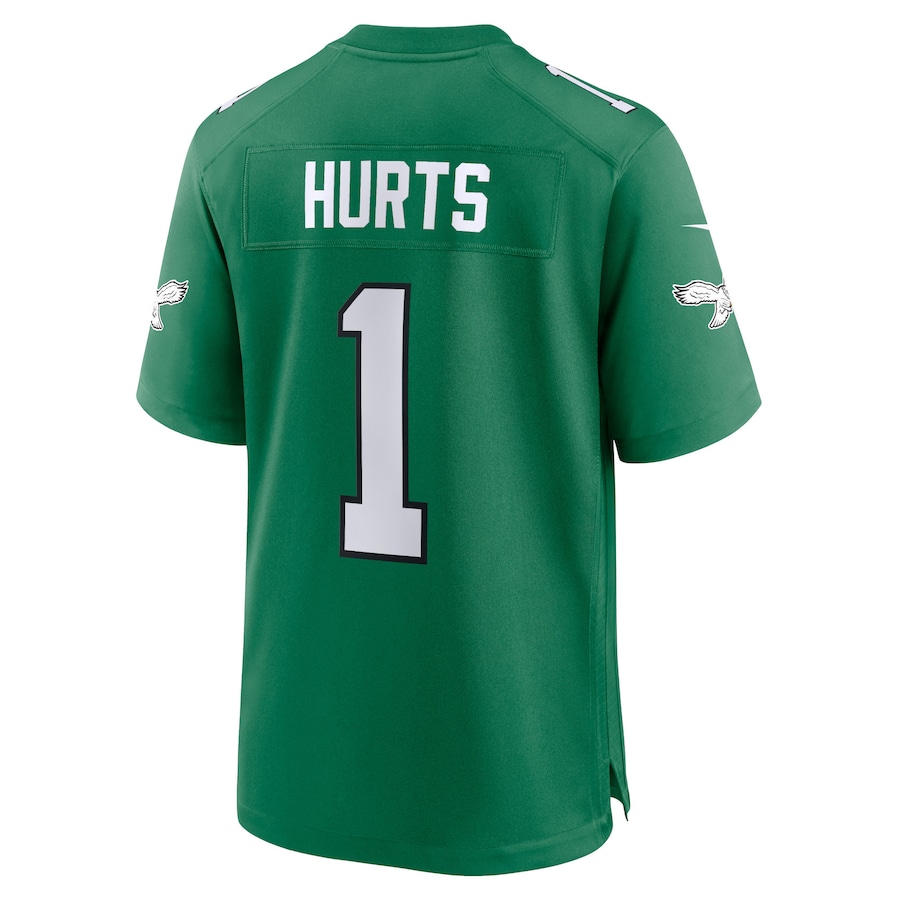 Jalen Hurts Philadelphia Eagles Nike Youth Game Jersey - Kelly Green thumbnail 4