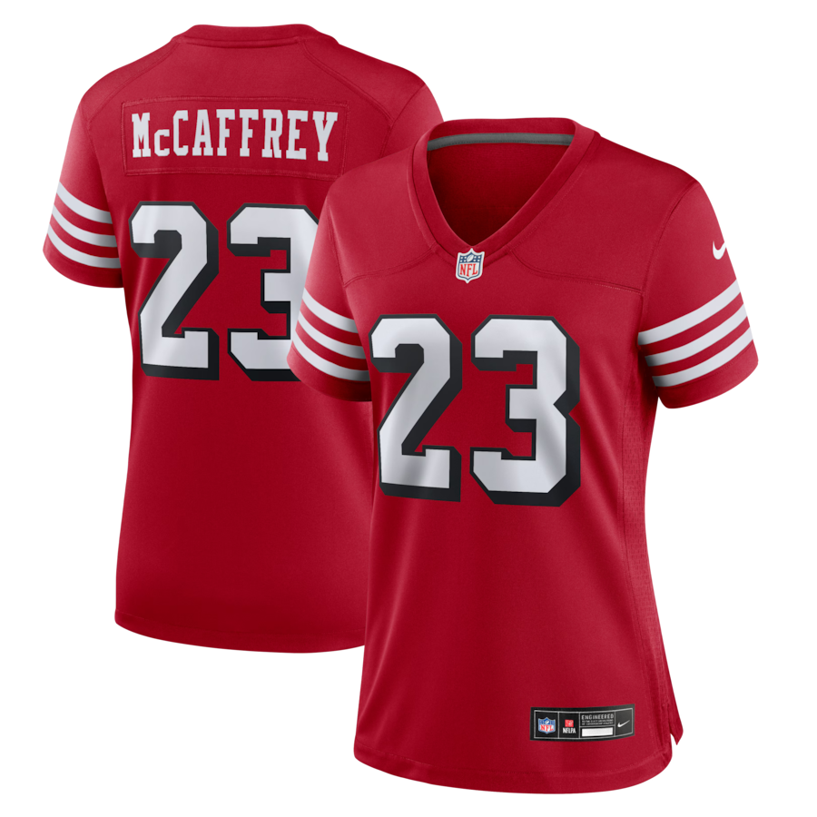 Christian McCaffrey San Francisco 49ers Nike Women's Player Jersey - Scarlet thumbnail 2