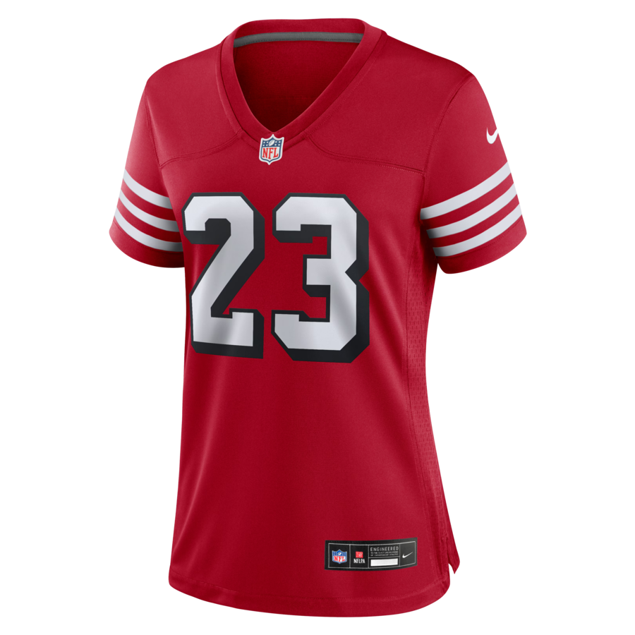 Christian McCaffrey San Francisco 49ers Nike Women's Player Jersey - Scarlet thumbnail 7
