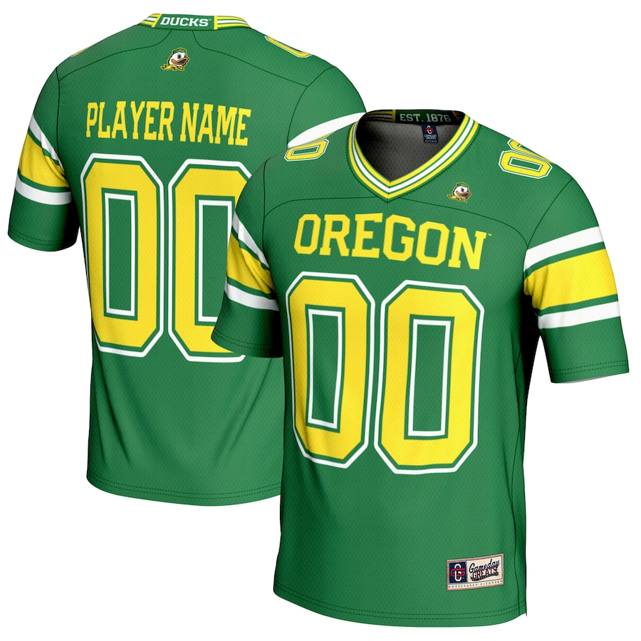 Oregon Ducks GameDay Greats NIL Pick-A-Player Football Jersey - Green thumbnail 2