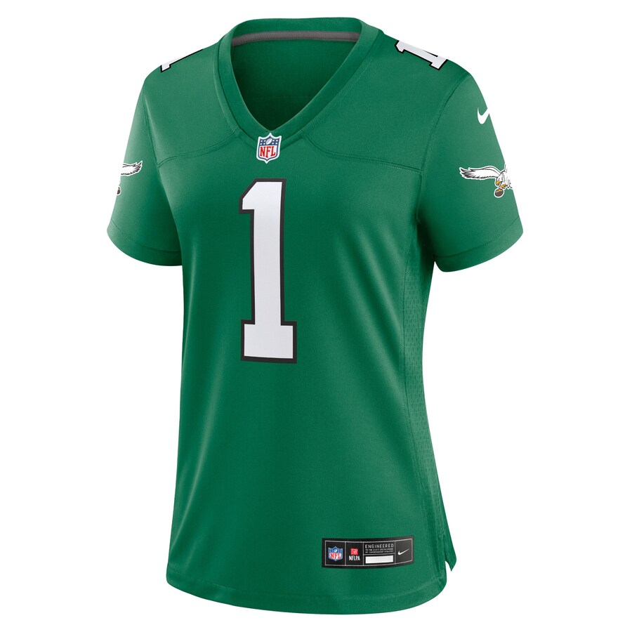Jalen Hurts Philadelphia Eagles Nike Women's Game Player Jersey - Kelly Green thumbnail 3