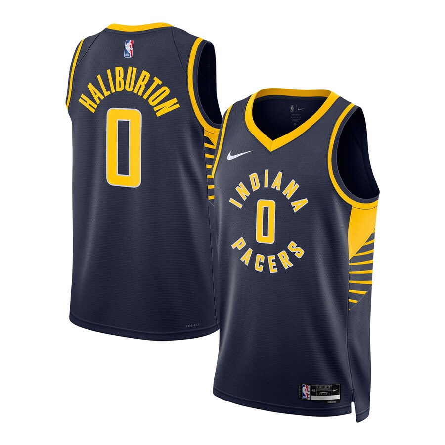 Tyrese Haliburton Indiana Pacers Nike Unisex Swingman Jersey - Icon Edition - Navy thumbnail 1