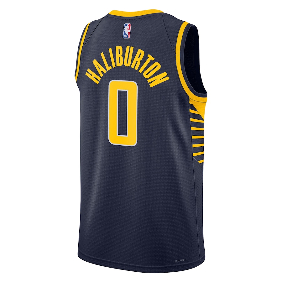 Tyrese Haliburton Indiana Pacers Nike Unisex Swingman Jersey - Icon Edition - Navy thumbnail 4