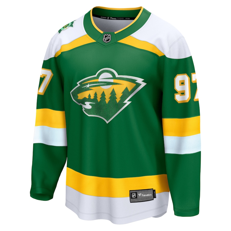 Kirill Kaprizov Minnesota Wild Fanatics 2023/24 Alternate Breakaway Jersey - Green thumbnail 3