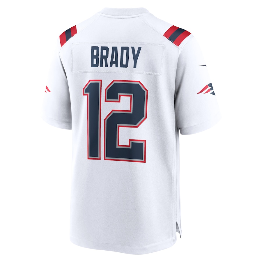 Tom Brady New England Patriots Nike Retired Game Jersey - White thumbnail 4