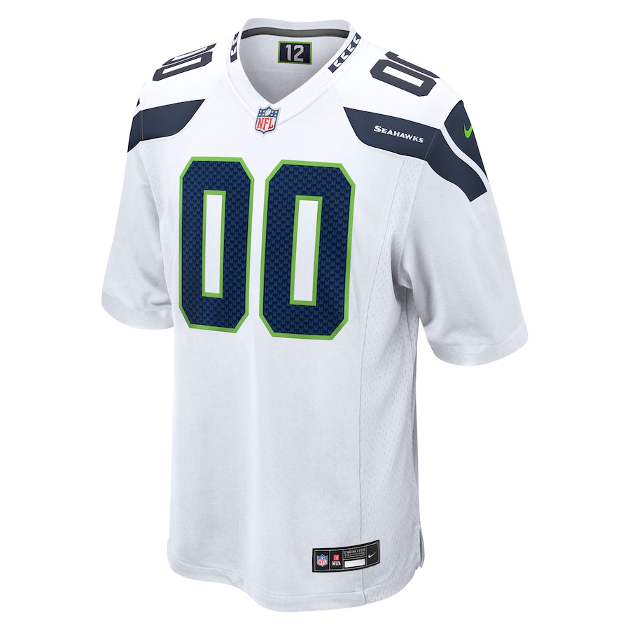 Seattle Seahawks Nike Custom Game Jersey - White thumbnail 3