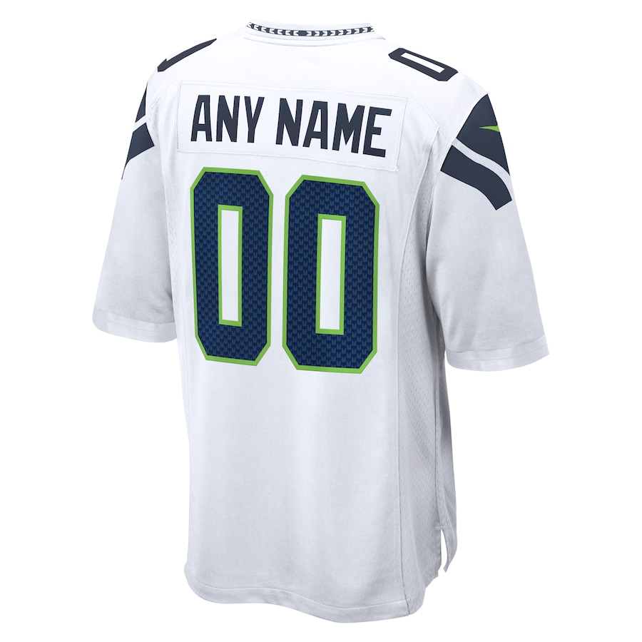 Seattle Seahawks Nike Custom Game Jersey - White thumbnail 4