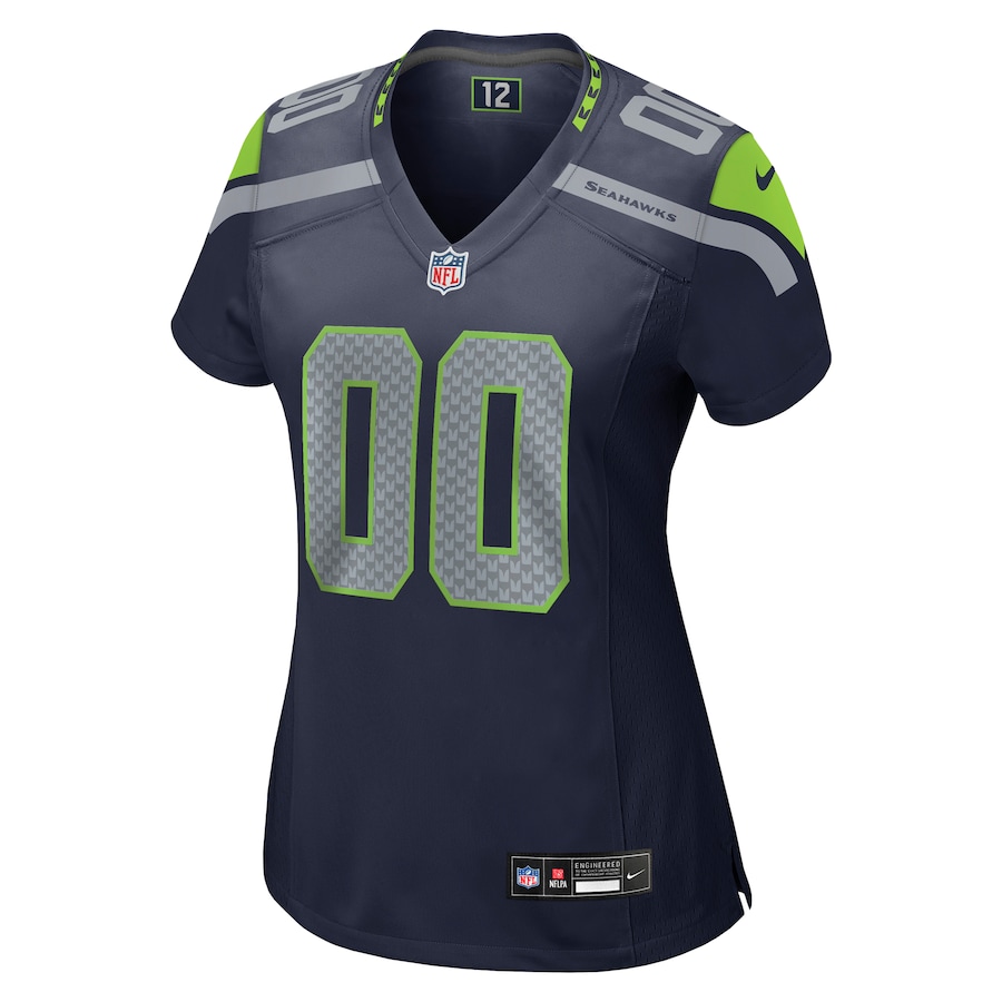 Seattle Seahawks Nike Women's Custom Game Jersey - College Navy thumbnail 3