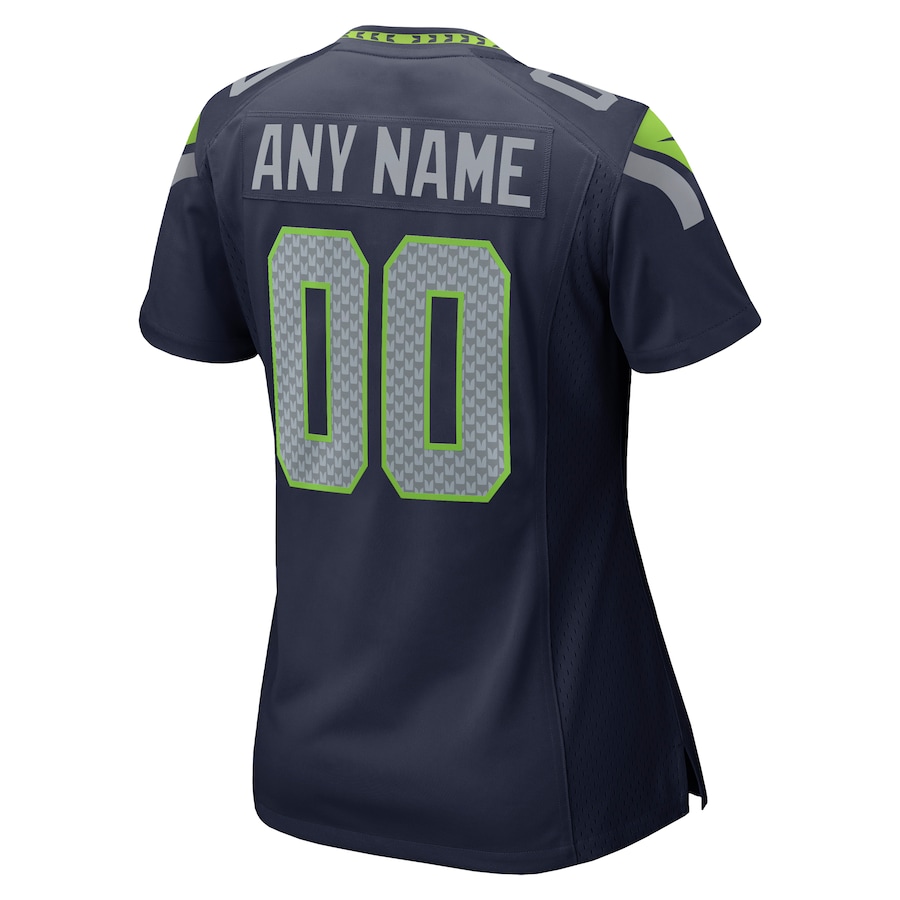 Seattle Seahawks Nike Women's Custom Game Jersey - College Navy thumbnail 4
