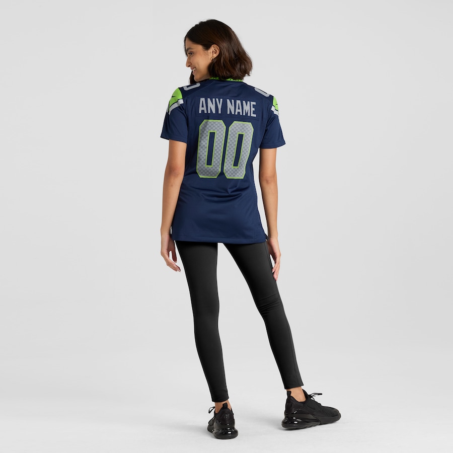 Seattle Seahawks Nike Women's Custom Game Jersey - College Navy thumbnail 6