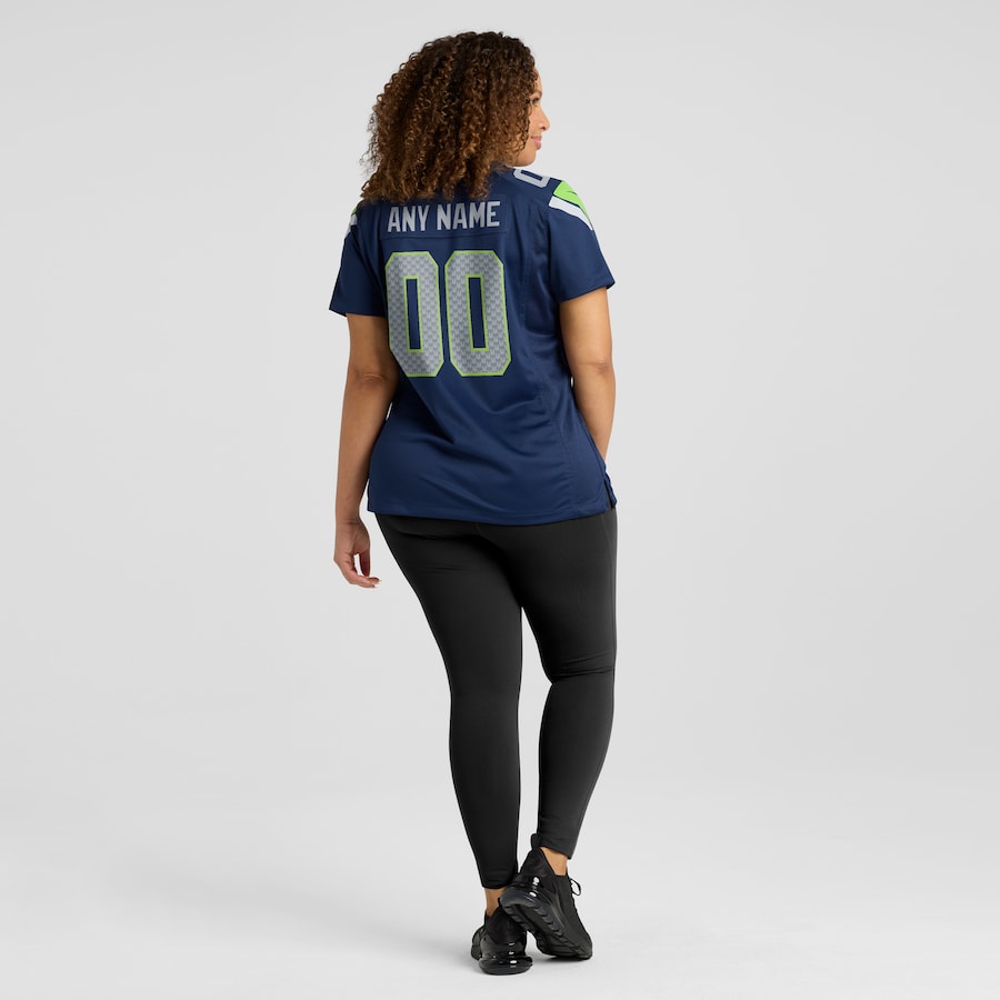Seattle Seahawks Nike Women's Custom Game Jersey - College Navy thumbnail 8