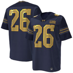 #26 Notre Dame Fighting Irish Under Armour 2026 Shamrock Series Replica Football Jersey - Navy